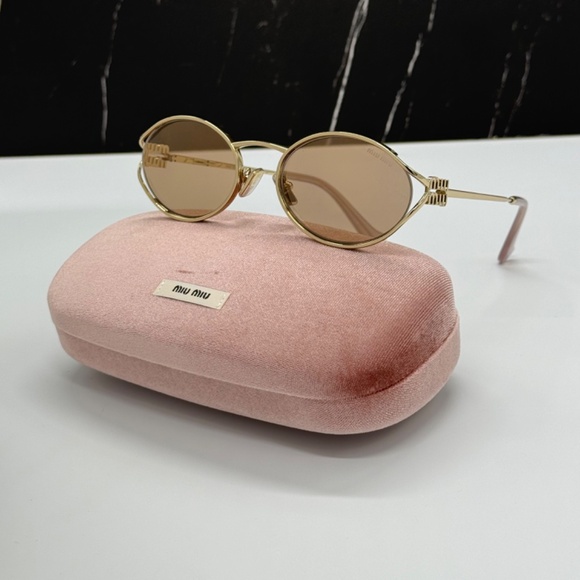 NEW SMU 52Y ZVN20F WOMEN SUNGLASSES MIU MIU MU52YS ZVN20F OVAL EYEWEAR main image 13